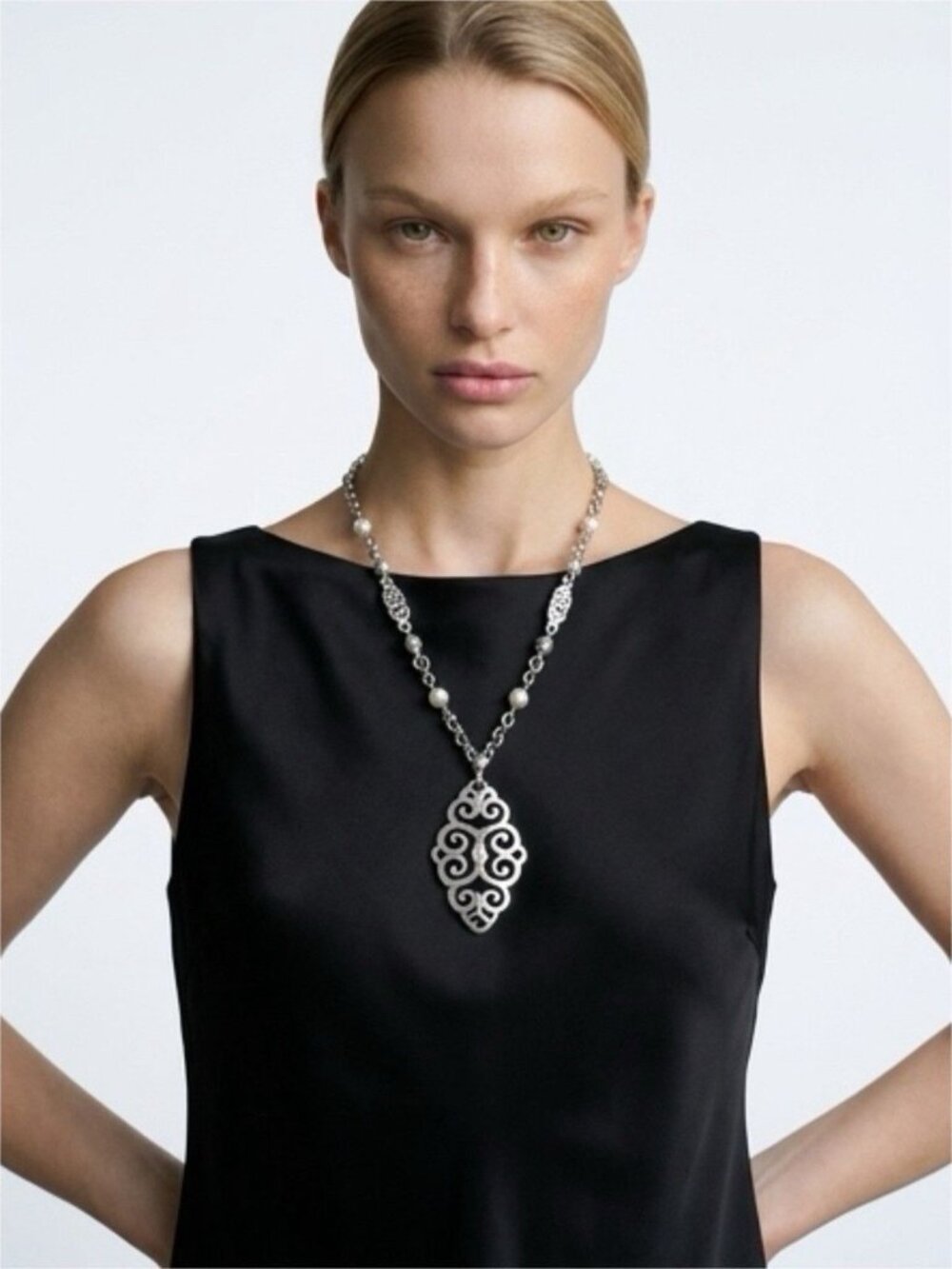 Unique Brighton Designer Faux Pearl Necklace Chain 18" - 20" Length
